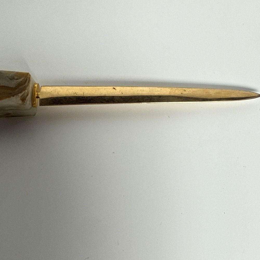 Onyx Italian Marble Rocker‎ Desk Ink Blotter & Letter Opener - Picture 10 of 14